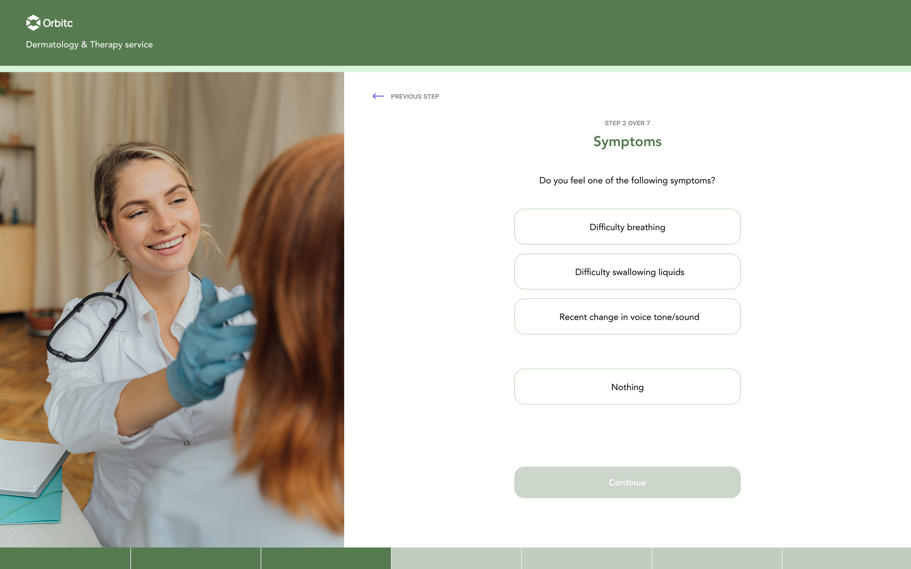 Dermatology platform symptoms triage