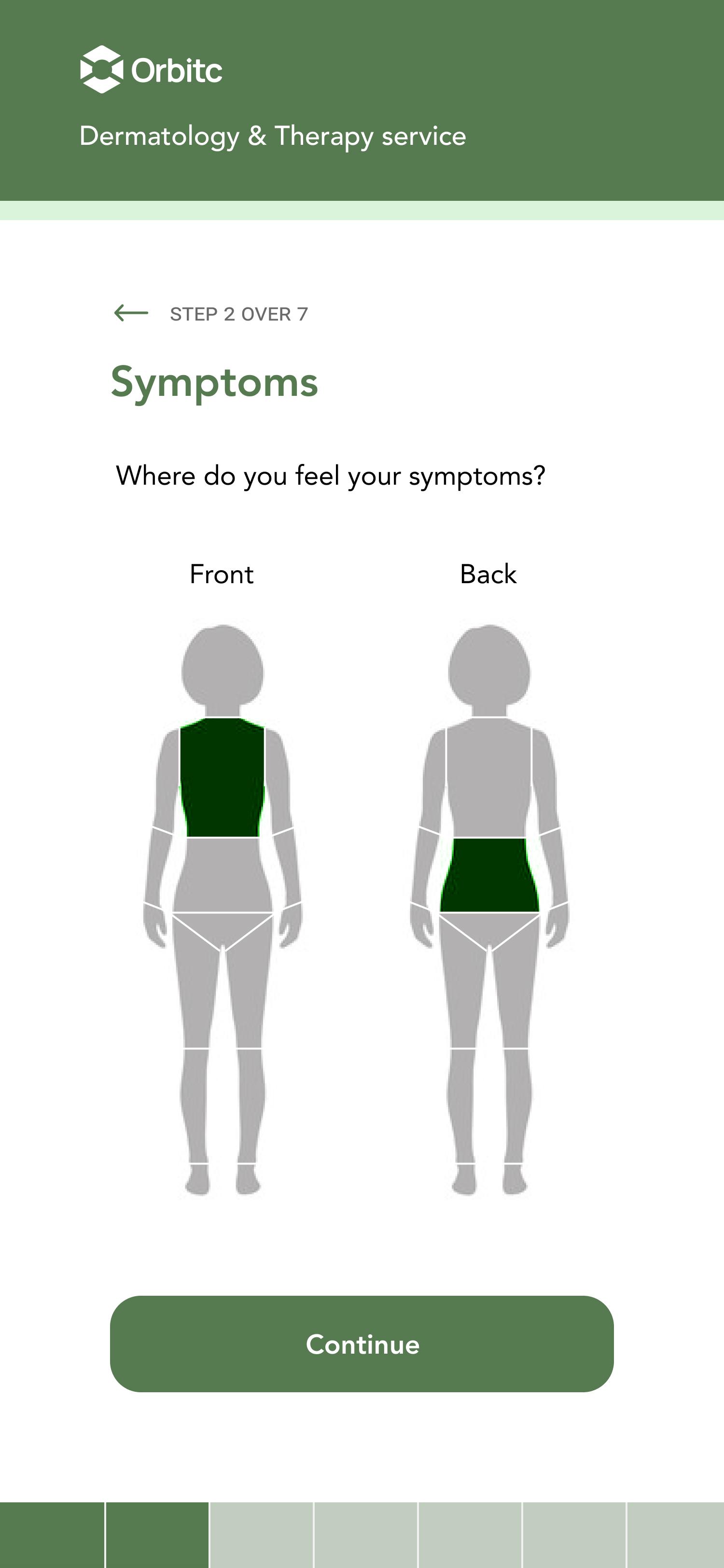 Dermatology platform symptoms triage