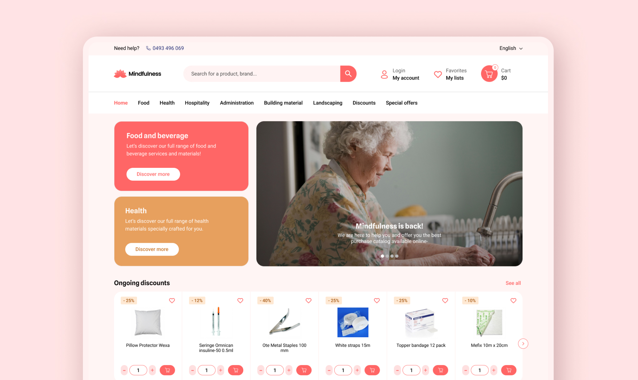 E-commerce elderly application