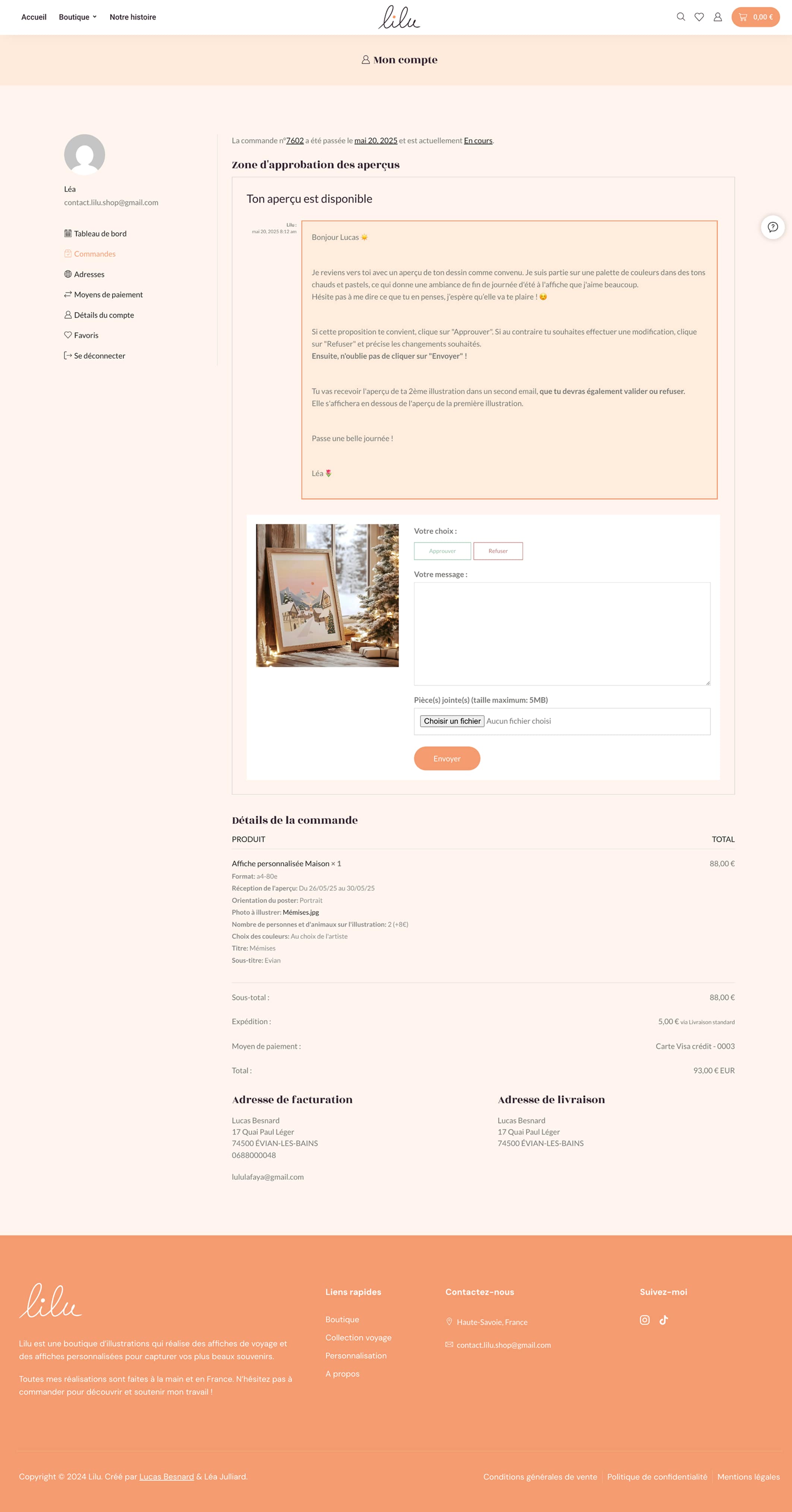 Custon review interface