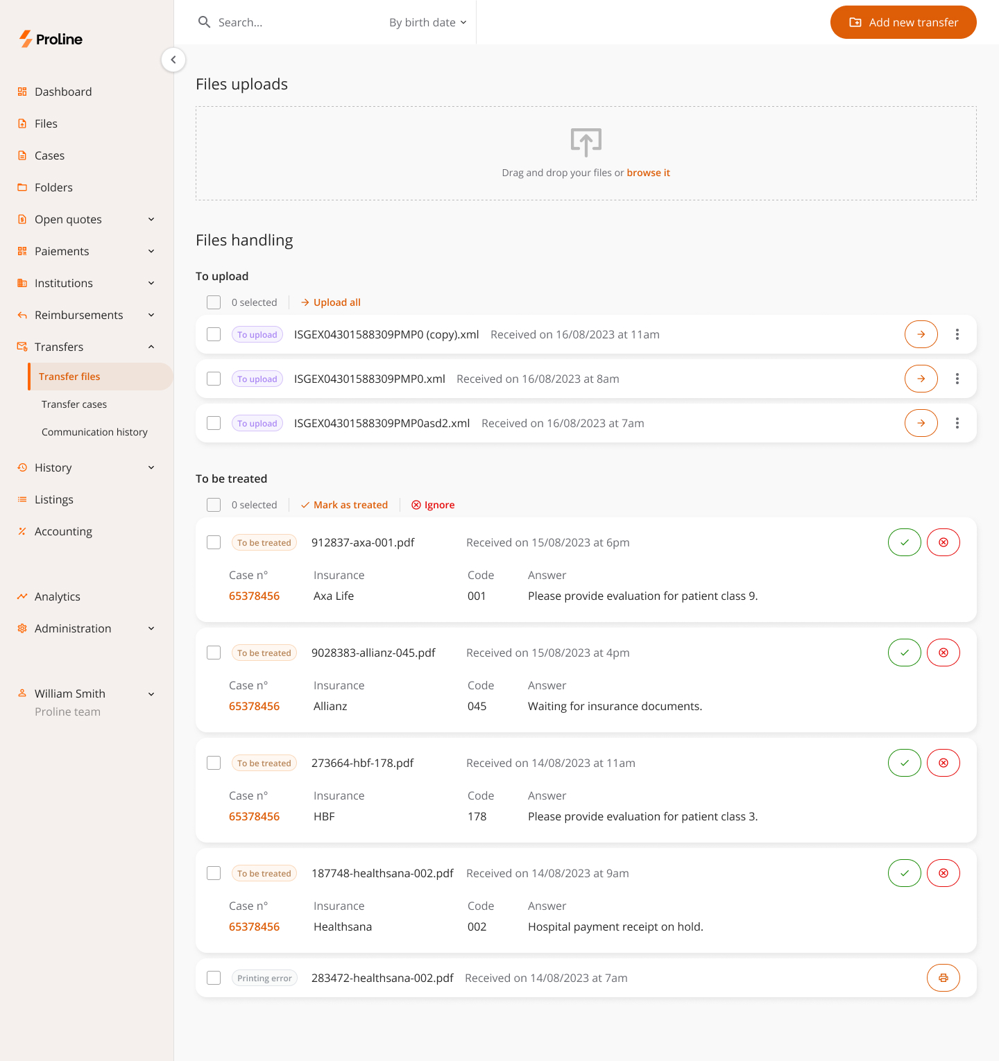 File upload and follow-up